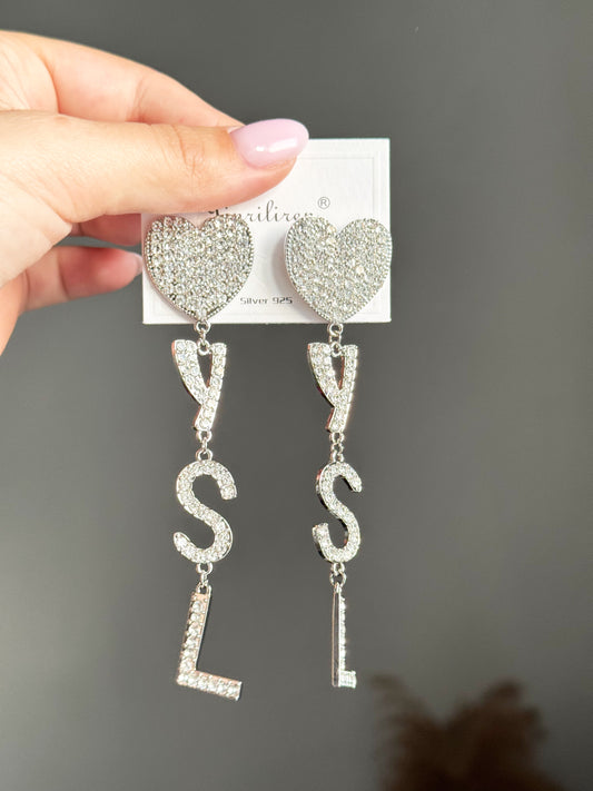 Heart YSL earrings