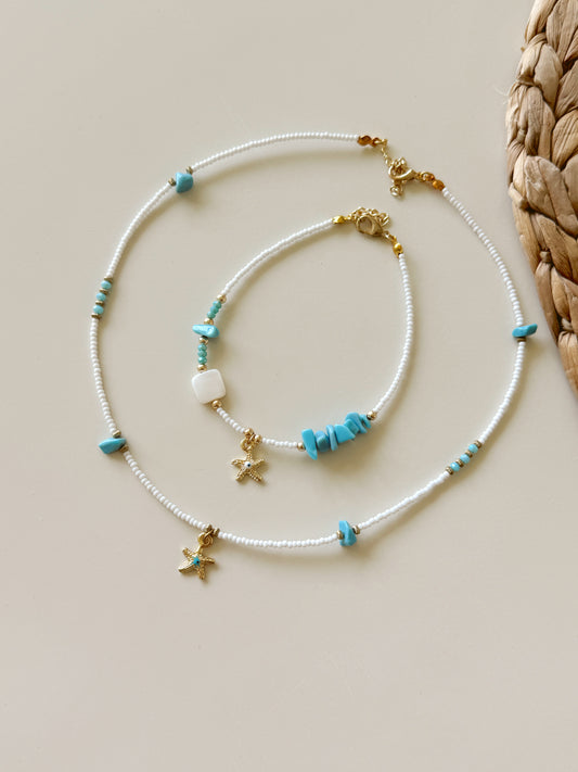 Starfish necklace and anklet