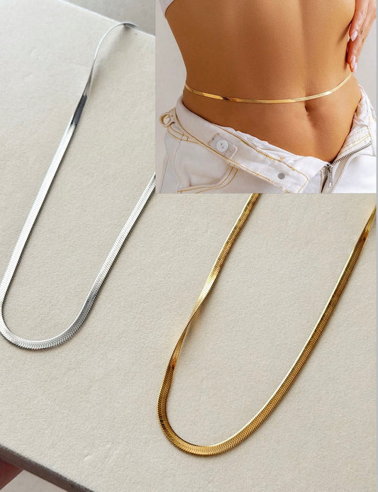 Snake belly waist chain