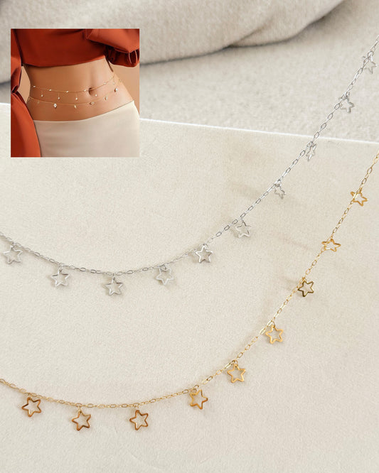 Stars belly waist chain