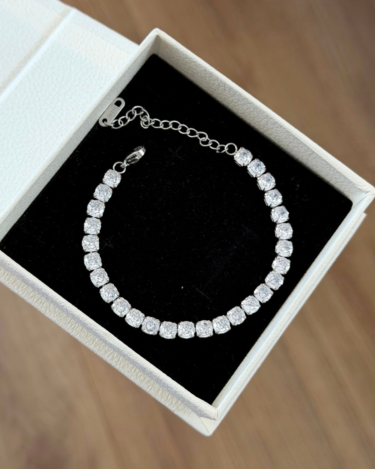 Silver tennis bracelet unisex 5mm stone, 16cm base + 6cm extension