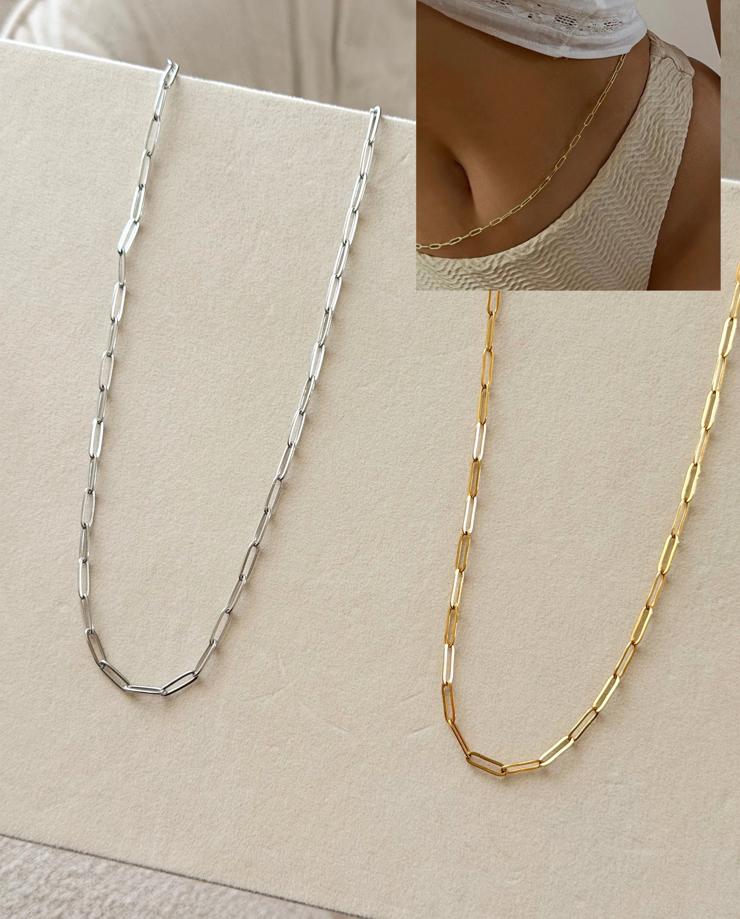 Clip style belly waist chain