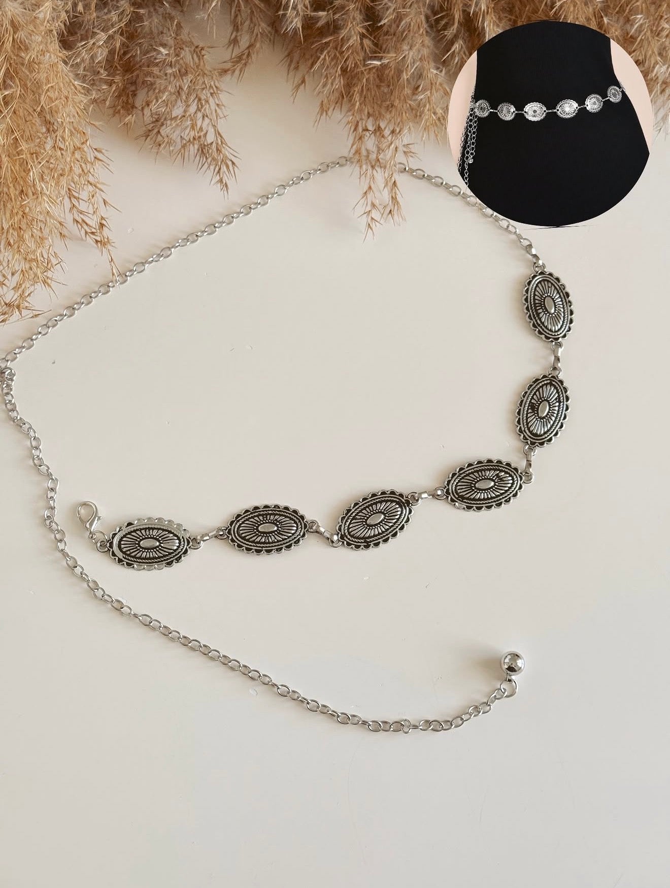 Silver waist / belly chain