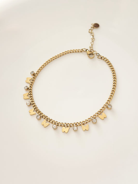 Butterfly anklet