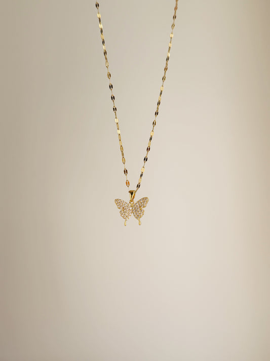 Shiny butterfly necklace