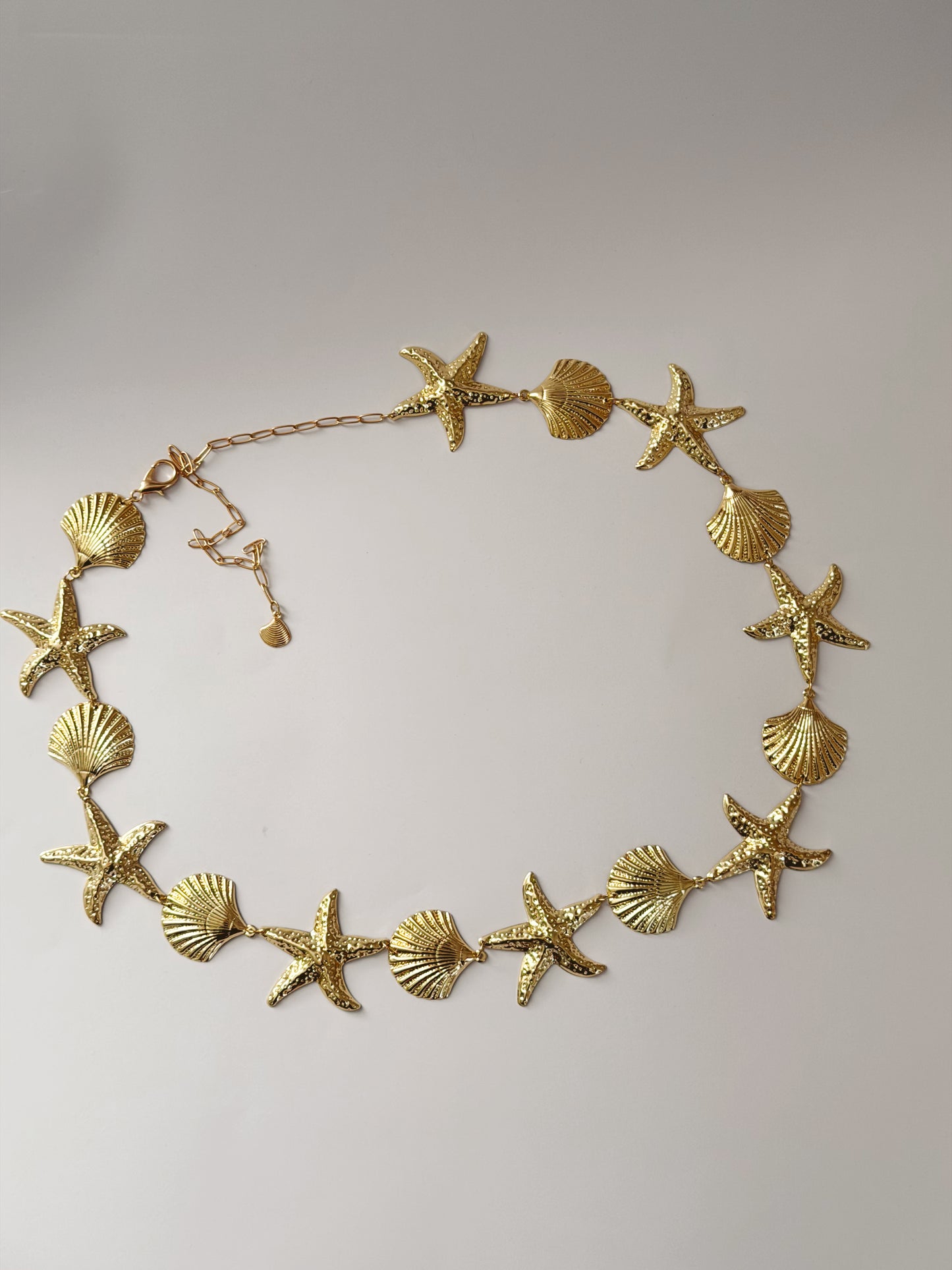 Waist belly chain seashell and starfish