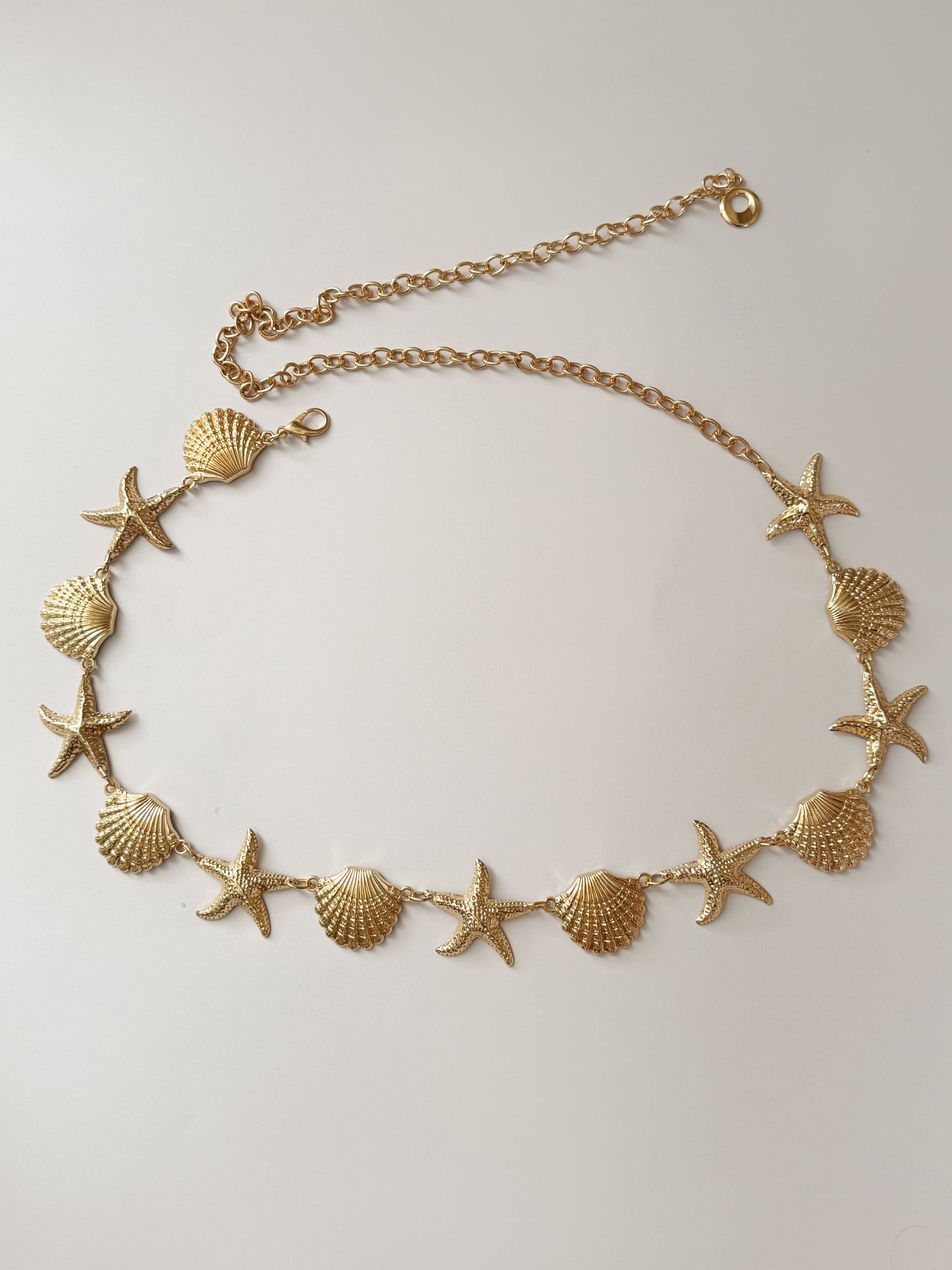 Waist belly chain seashell and starfish