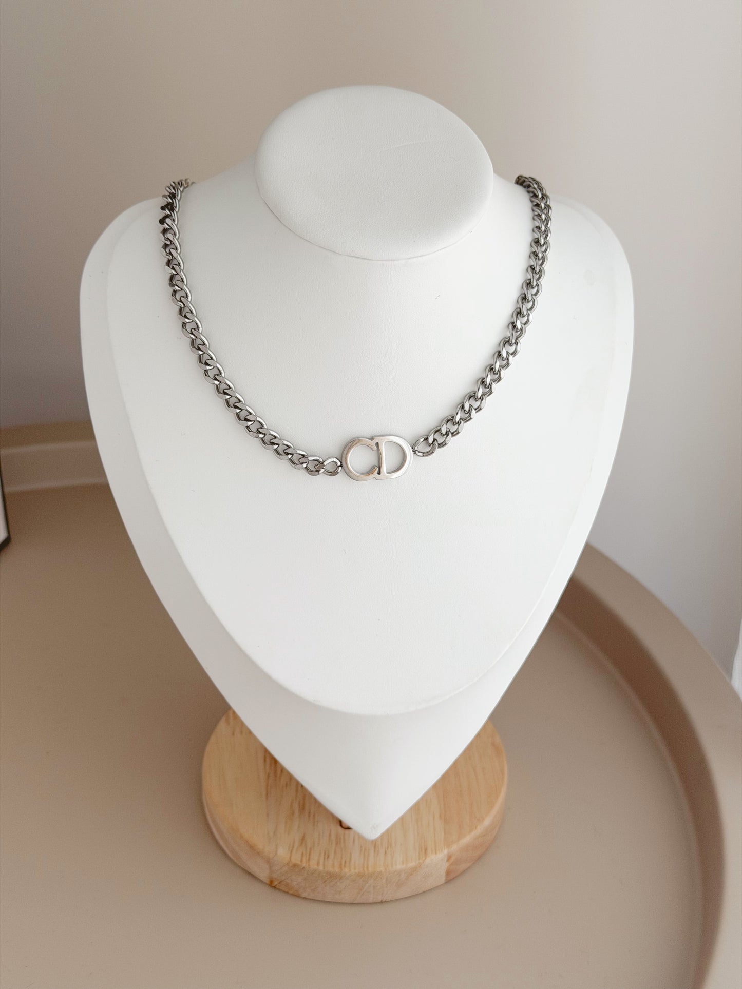 CD Christian Dior necklace silver