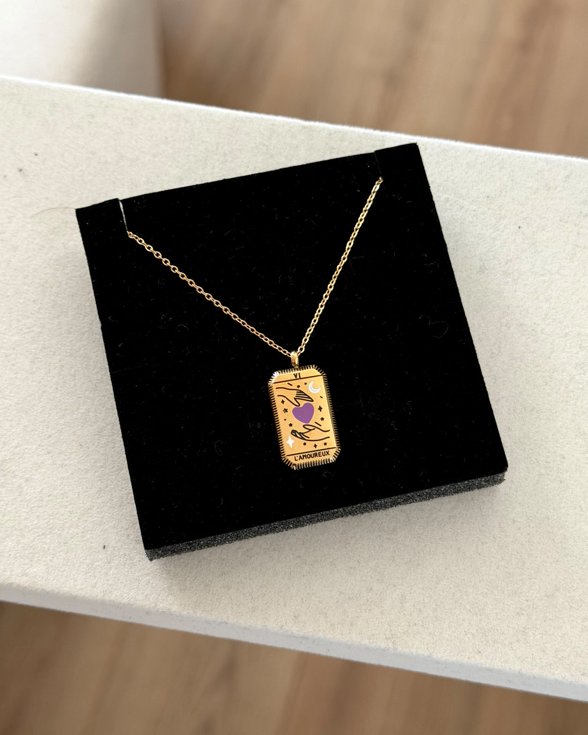 Tarot card necklace