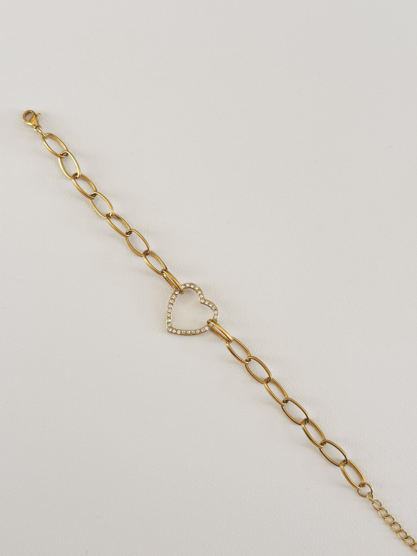 Bold Heart chain bracelet