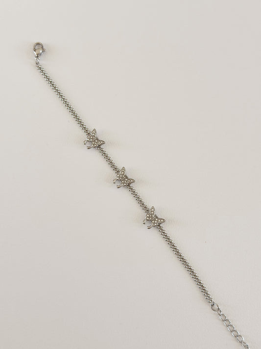 Butterfly silver bracelet