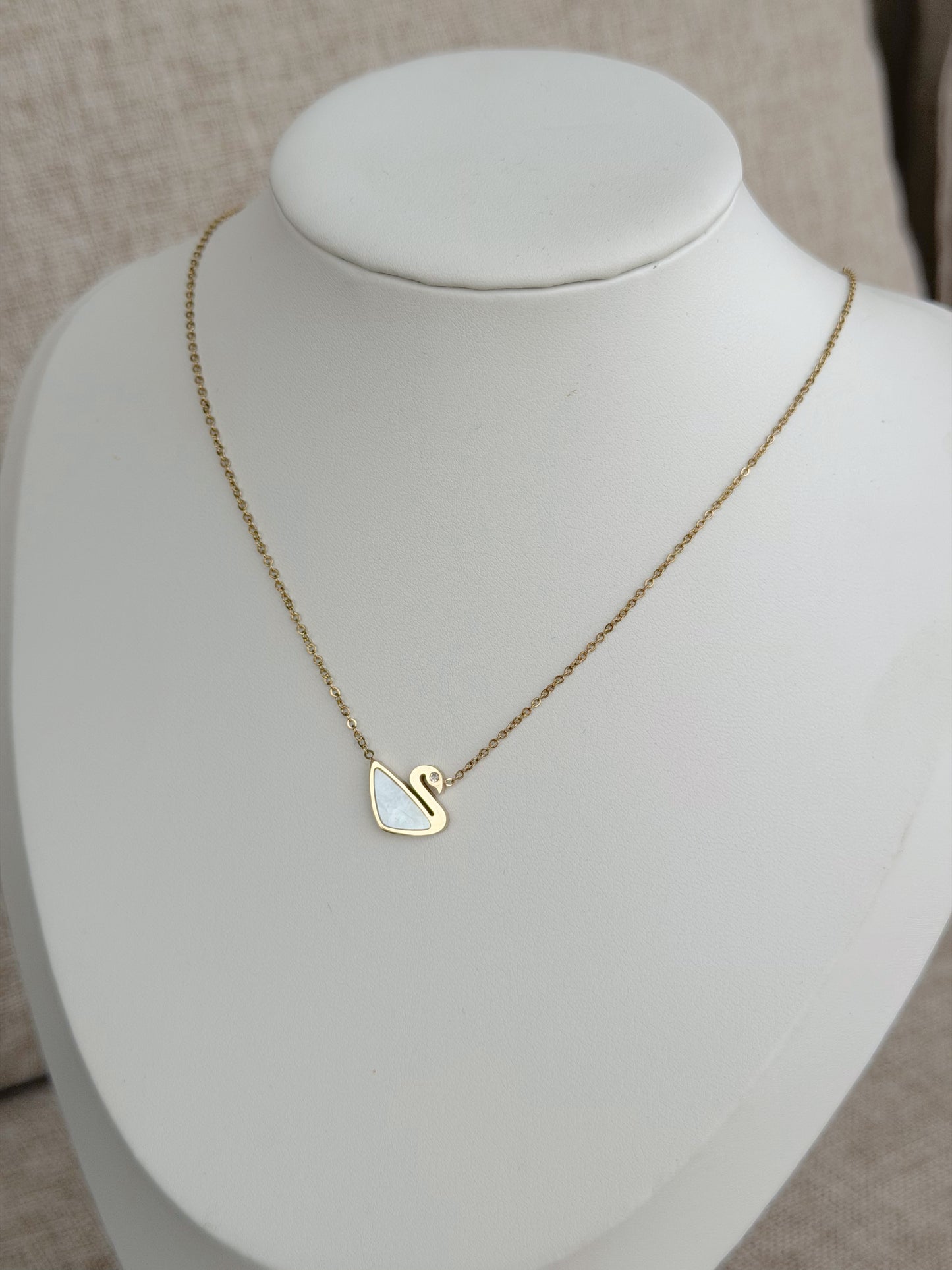 Swarovski swan necklace