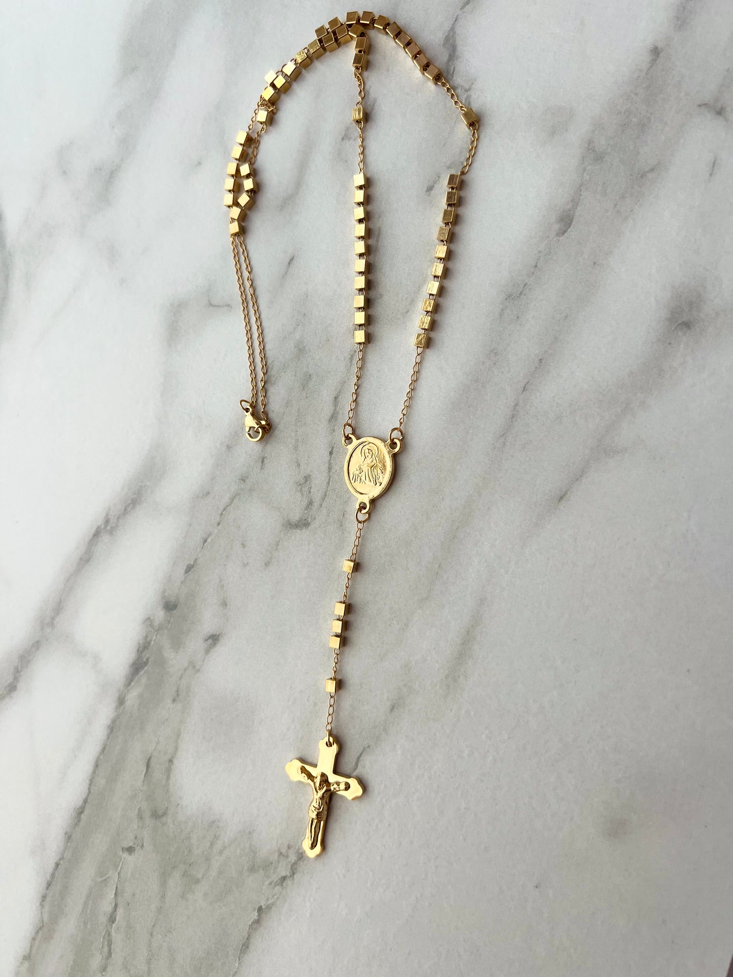 Cross Rosary Necklace Unisex