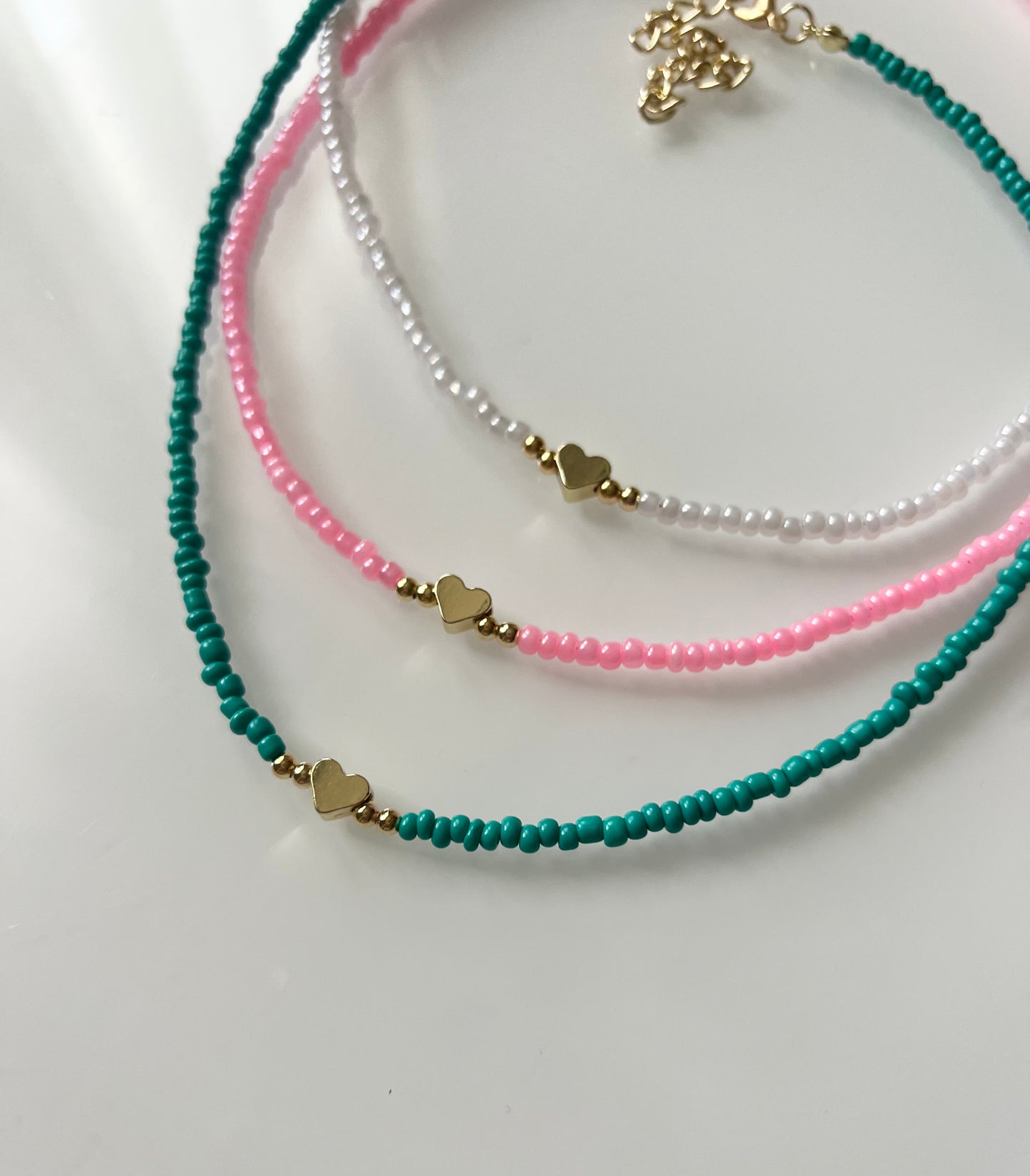 Summer heart Bead necklace