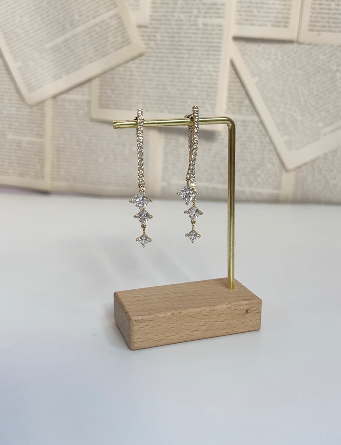 Two part spark earrings