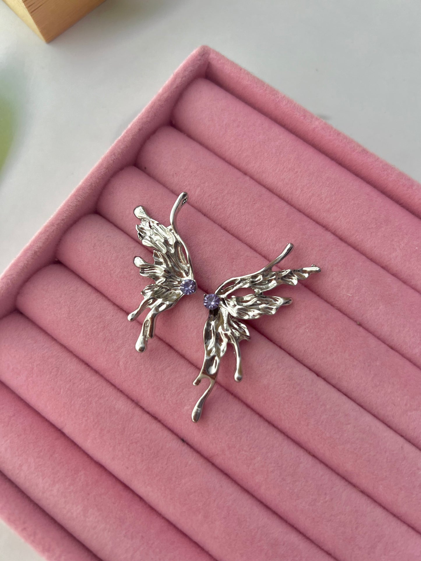 Butterfly silver earrings