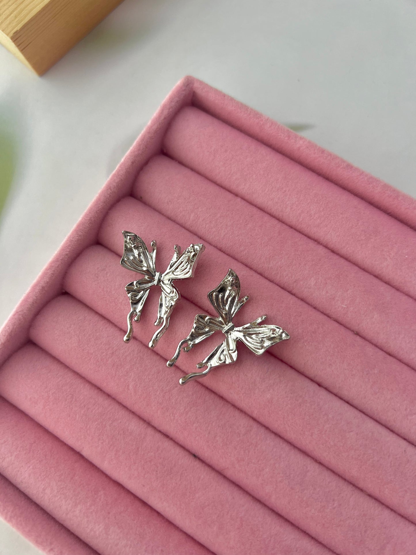 Butterfly silver earrings