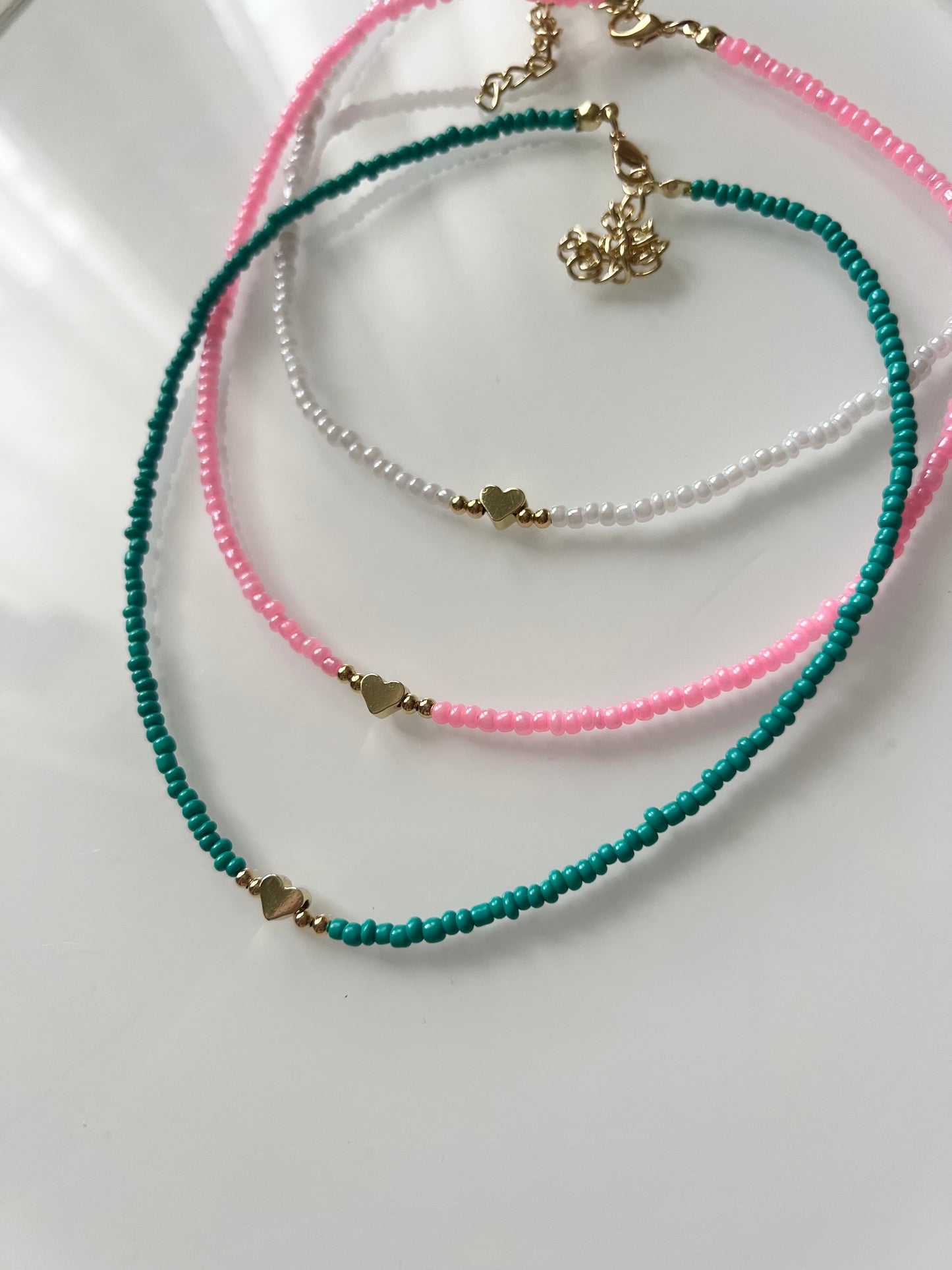 Summer heart Bead necklace