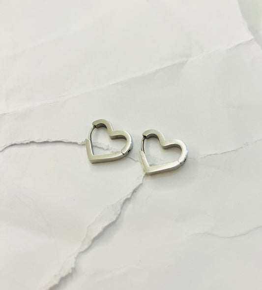 Silver Heart Earrings