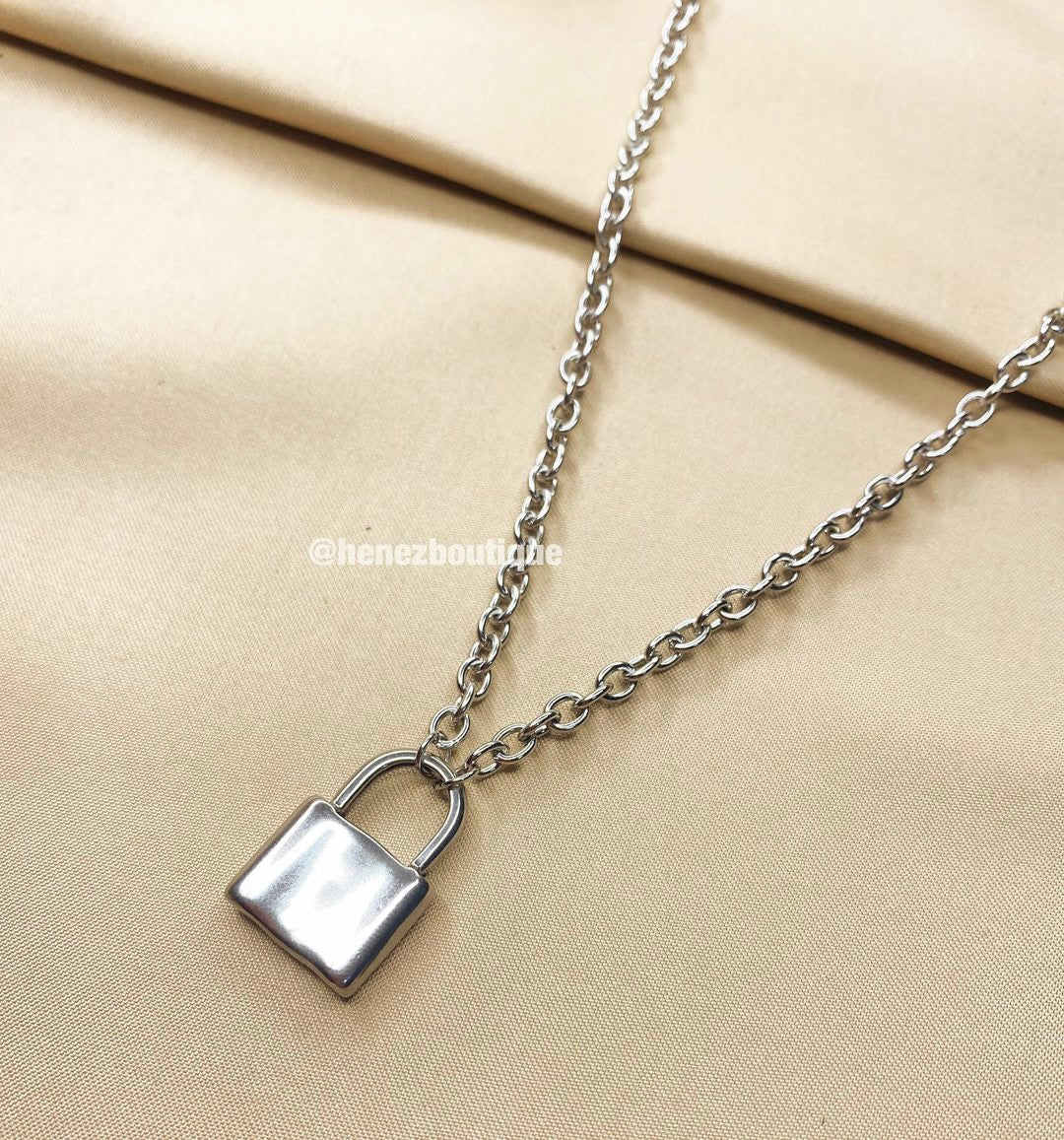 Lock unisex necklace